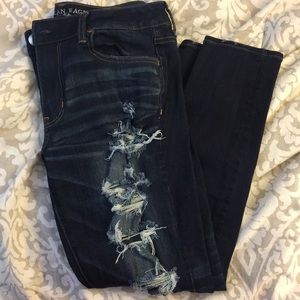 american eagle ripped jegging